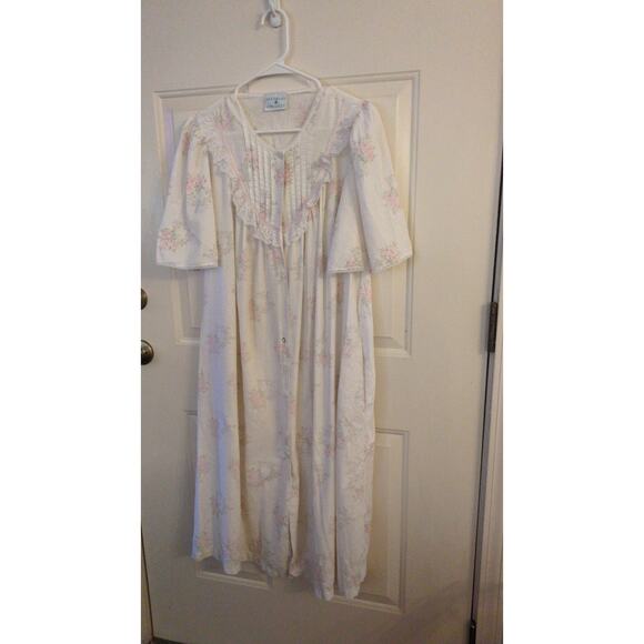 Vintage Victoria Nightgown by Gilligan O"Malley Pink White Floral Med Prairie - Picture 1 of 8